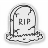 Gravestone doodle aufkleber (Vorderseite)