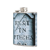 Gravestone Grave Halloween Flachmann (Links)