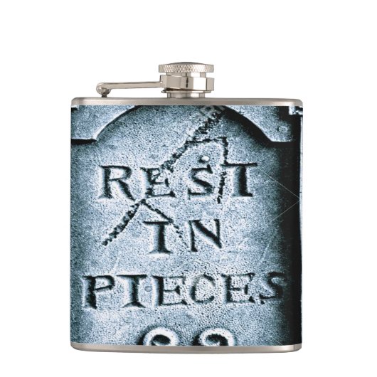 Gravestone Grave Halloween Flachmann (Vorderseite)