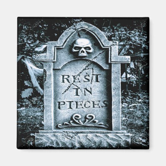 Gravestone Grave Halloween Magnet (Vorne)