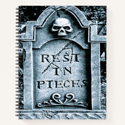 Gravestone Grave Halloween Notizblock (Vorderseite)