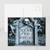 Gravestone Grave Halloween Postkarte (Vorne/Hinten)