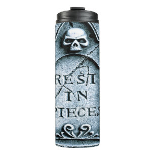 Gravestone Grave Halloween Thermosbecher