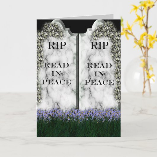 Gravestone Lesezeichen Card Karte (Gelbe Blume)