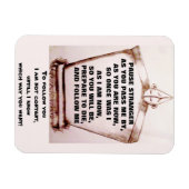 GRAVESTONE, PAUSE STRANGER POEM MAGNET (Horizontal)