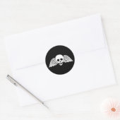 Gravestone Winged Skull Halloween Sticker (Umschlag)