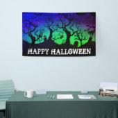 Graveyard Black, Blue und Green Halloween Banner (Messeveranstaltung)