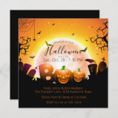 Graveyard Boo Jack o'lantern Halloween-Party Einladung (Vorne/Hinten)