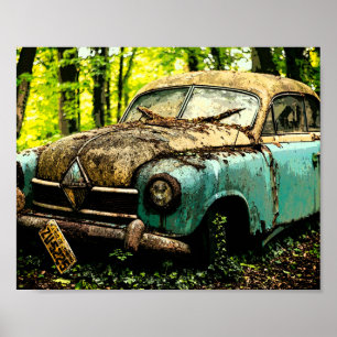 Graveyard Classic Car   Hansa Borg Ward Poster