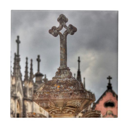 Graveyard Cross nah-up, Portugal Fliese (Vorderseite)