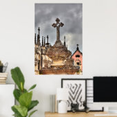 Graveyard Cross nah-up, Portugal Poster (Heimbüro)