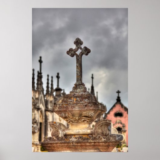 Graveyard Cross nah-up, Portugal Poster (Vorne)