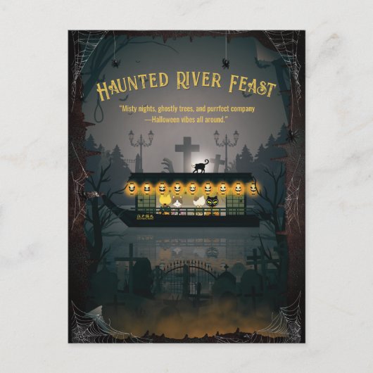 Graveyard Cruise Feiertagspostkarte (Vorderseite)