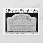 Graveyard Halloween Martini Rezept Postkarte (Vorderseite)