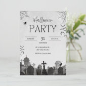 Graveyard-Halloween-Party Einladung (Stehend Vorderseite)