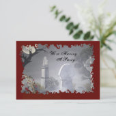 Graveyard-Halloween-Party-Einladungen Einladung (Stehend Vorderseite)