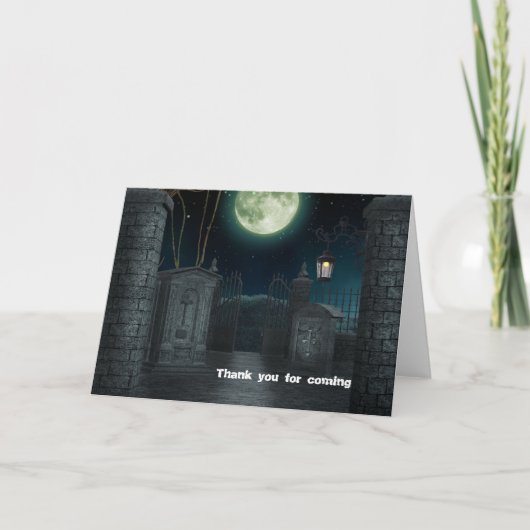 Graveyard-Halloween-Party Karte (Vorderseite)