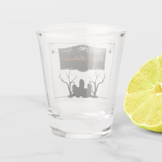 Graveyard Halloween Schnapsglas (Rückseite)