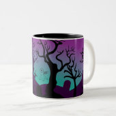 Graveyard Halloween-Tasse Zweifarbige Tasse (VorderseiteRechts)