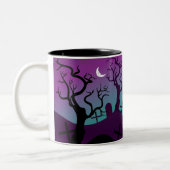 Graveyard Halloween-Tasse Zweifarbige Tasse (Links)