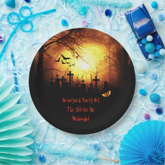 Graveyard-Party Halloween Pappteller (Party)