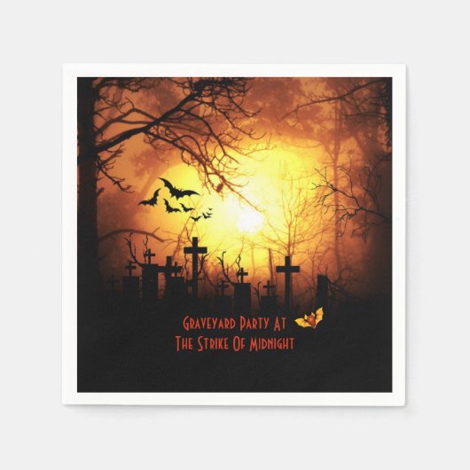 Graveyard-Party Halloween Serviette (Vorderseite)