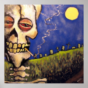 Graveyard Poet Poster von Angry Johnny