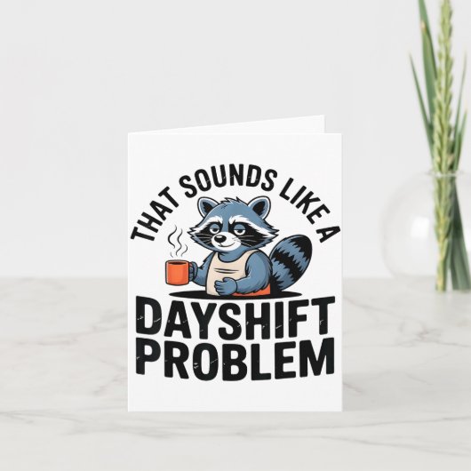 Graveyard Raccoon Funny Work Humor That Sounds Lik Karte (Vorderseite)