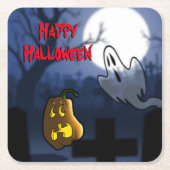 Graveyard Scare Halloween Paper Untersetzer (Vorderseite)