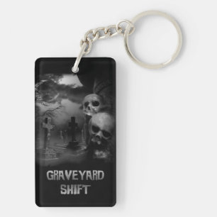 Graveyard Shift - Gotischer Friedhof Schlüsselanhänger