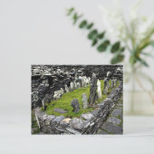 Graveyard Skellig Island Postkarte (Stehend Vorderseite)