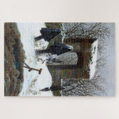 Graveyard Under Snow - Caspar David Friedrich Puzzle (Horizontal)