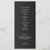 Graveyard Vows Black & Gray Gothic Wedding Program Menükarte (Rückseite)