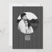 Graveyard Vows Black & Gray Gothic Wedding RSVP Einladung (Rückseite)