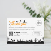 Graveyard Witchy & Wonderful Halloween Vielen Dank Dankeskarte (Stehend Vorderseite)