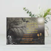 Graveyard Zombie Halloween-Party Einladung (Stehend Vorderseite)