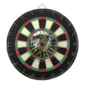 Graveyard Zombie Rung Vollmond Funny Dartscheibe (vorne)