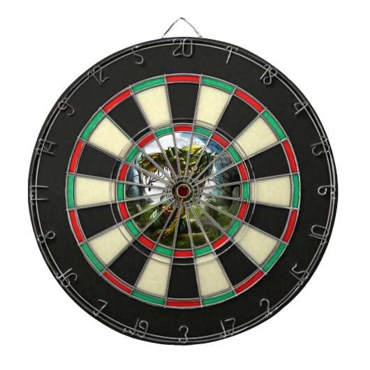 Graveyard Zombie Rung Vollmond Funny Dartscheibe (vorne)