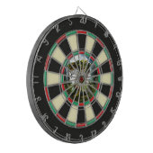 Graveyard Zombie Rung Vollmond Funny Dartscheibe (Vorderseite Links)