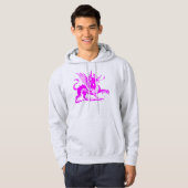 Gravieren von Drachen - Magenta Hoodie (Vorne ganz)