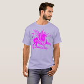 Gravieren von Drachen - Magenta T-Shirt (Vorne ganz)