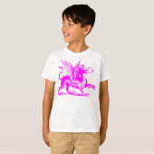 Gravieren von Drachen - Magenta T-Shirt (Vorne ganz)