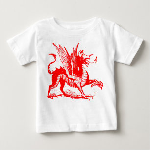 Gravieren von Drachen - Rot Baby T-shirt