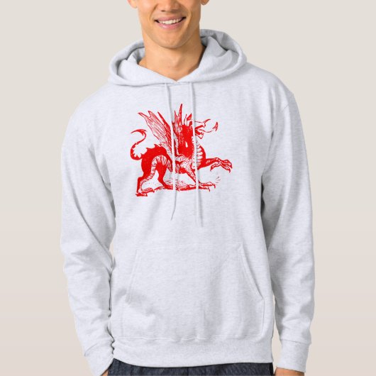 Gravieren von Drachen - Rot Hoodie (Vorderseite)