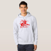 Gravieren von Drachen - Rot Hoodie (Vorne ganz)