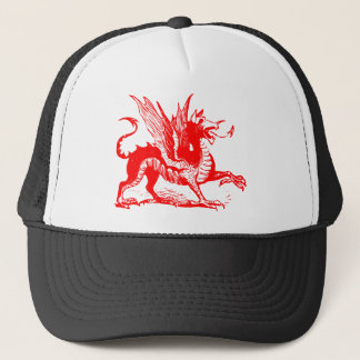 Gravieren von Drachen - Rot Truckerkappe