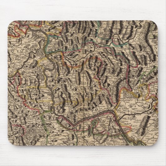 Gravierkarte des Rheintales Mousepad (Vorne)
