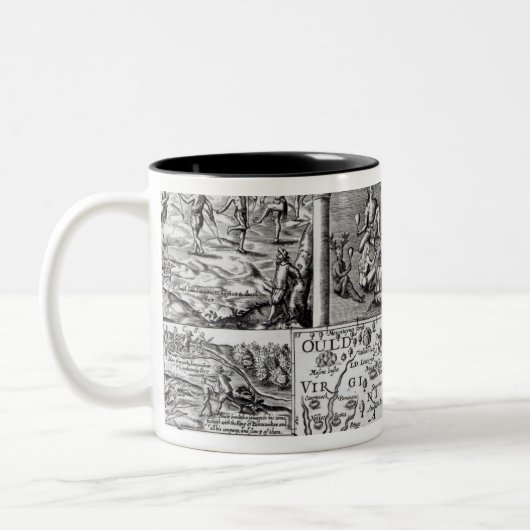 Graviert durch Robert Vaughan Zweifarbige Tasse (Links)