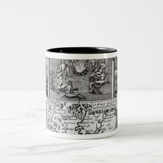 Graviert durch Robert Vaughan Zweifarbige Tasse (Mittel)