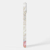 Graviert Rosa Wasserfarbe Girly Floral Zwei-Foto iPhone Hülle (Rechte Seite)